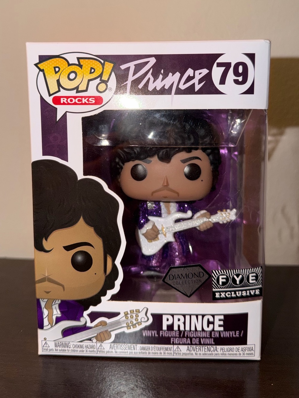 Funko Pop Rocks 79 Purple Rain Prince Diamond Glitter Exclusive Vinyl Figure